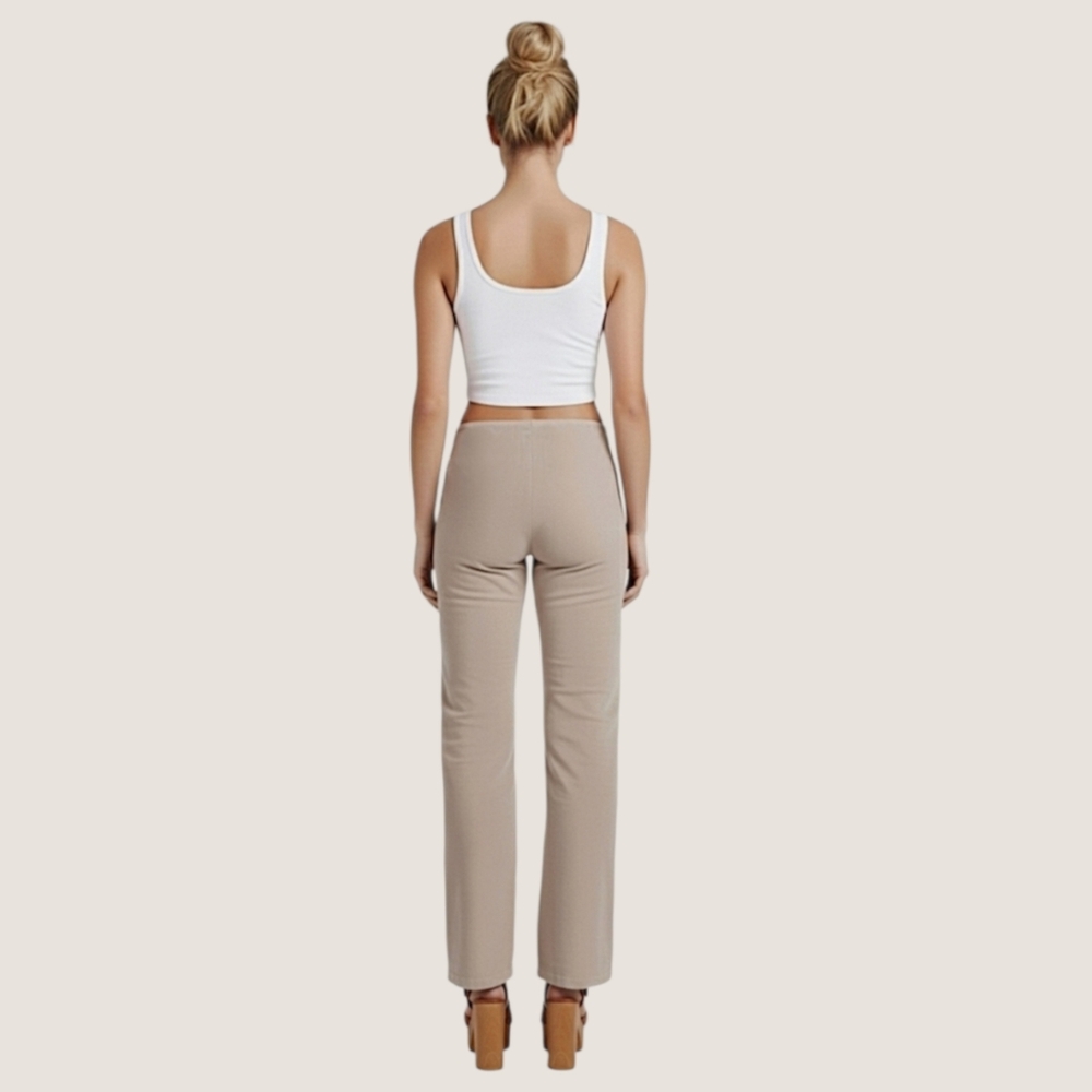 CABO True Vintage 80s Low Rise Western Bootcut Tan Suede Pants (Size 02 Approx) - Picture 3 of 9